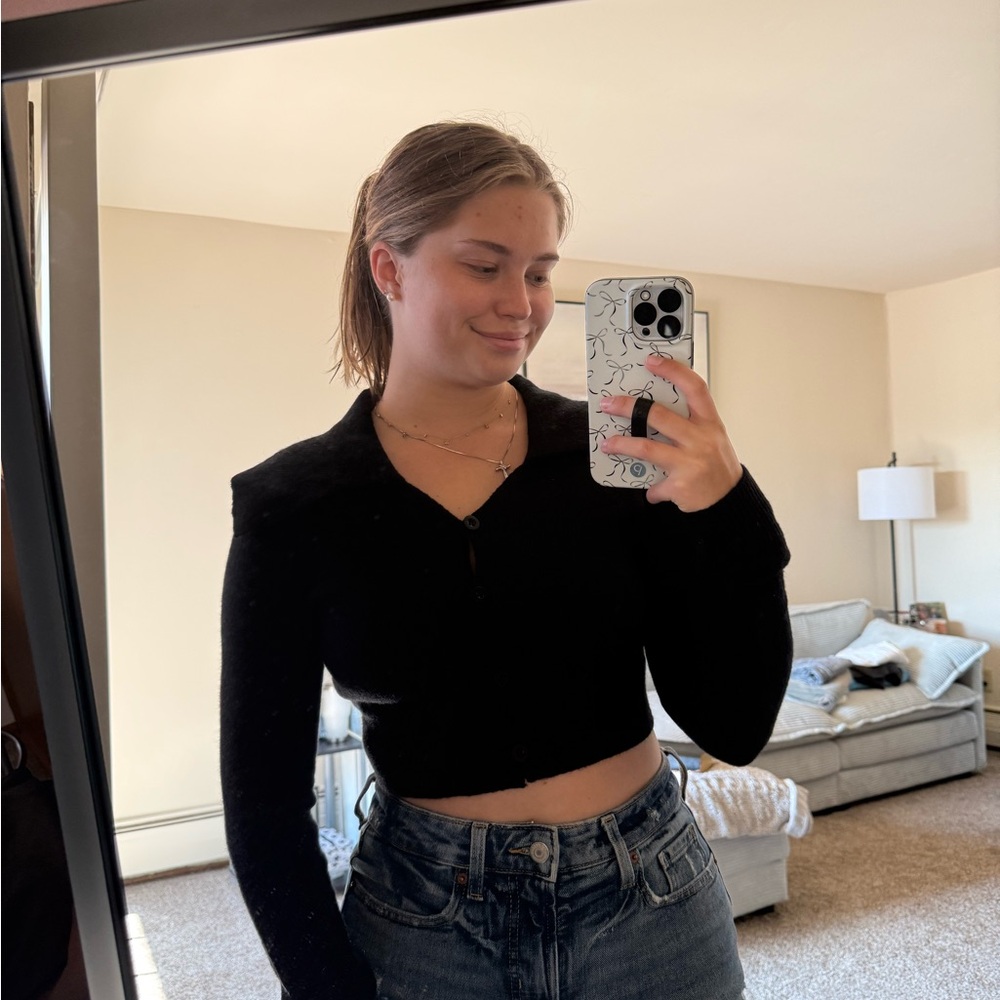 Commense Black Cropped Top